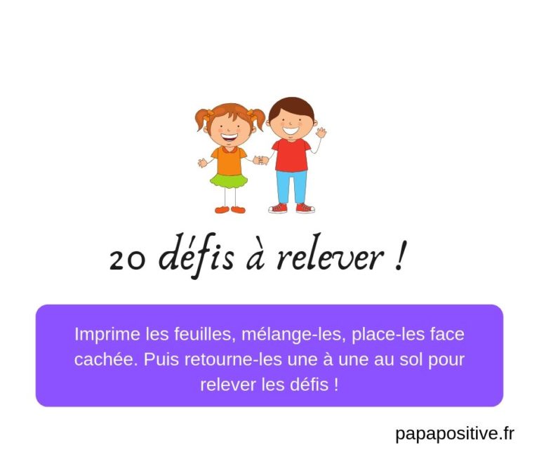 Jeu Gratuit D Fis Relever Pour Les Enfants Papa Positive