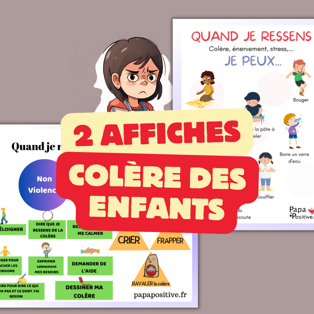 Affiches Pour Accompagner Les Col Res Des Enfants Papa Positive