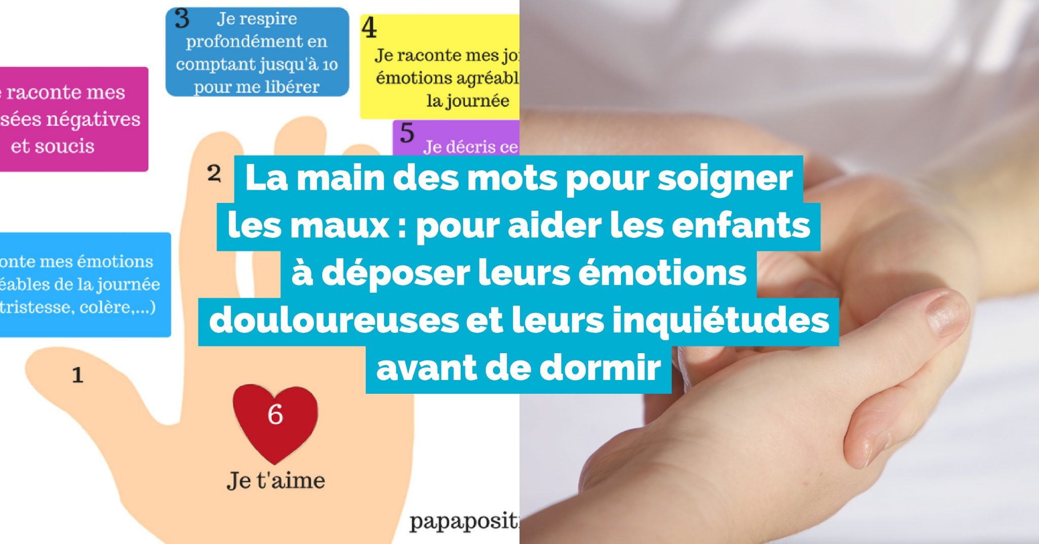 La main des mots pour soigner les maux pour aider les enfants à déposer leurs émotions