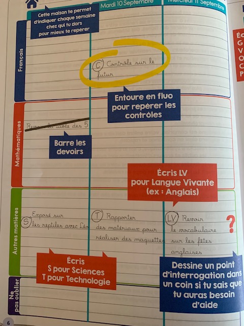 Agenda scolaire semainier Fr Mon Agenda Malin - Papeterie Michel