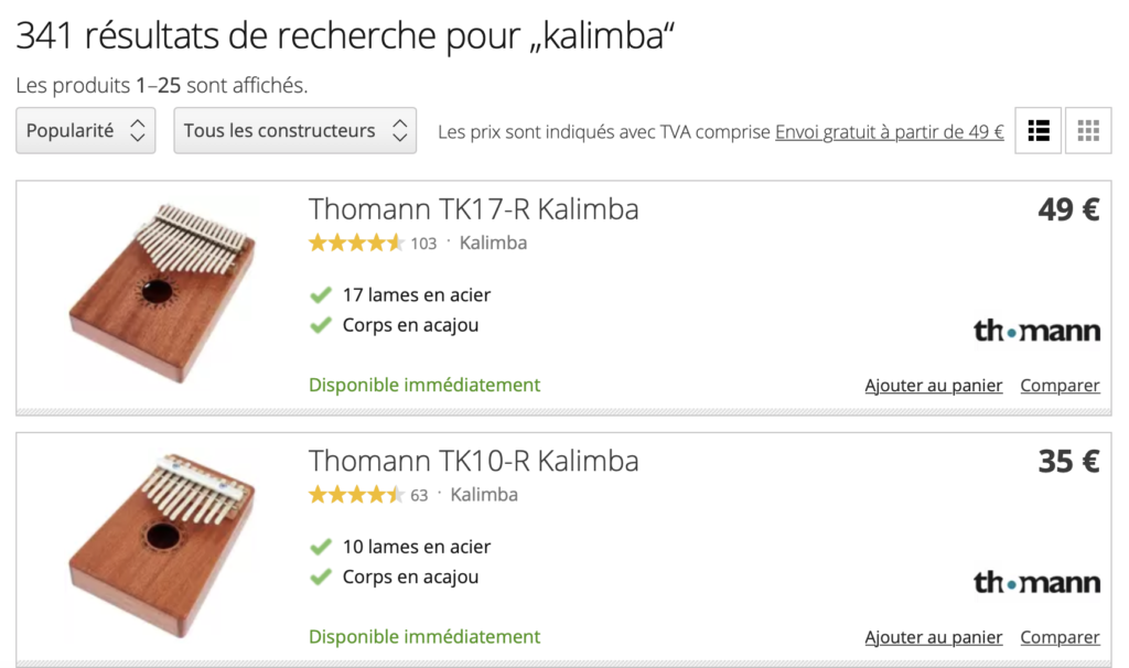 Thomann TK17-R Kalimba